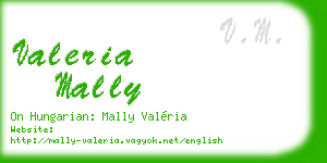 valeria mally business card